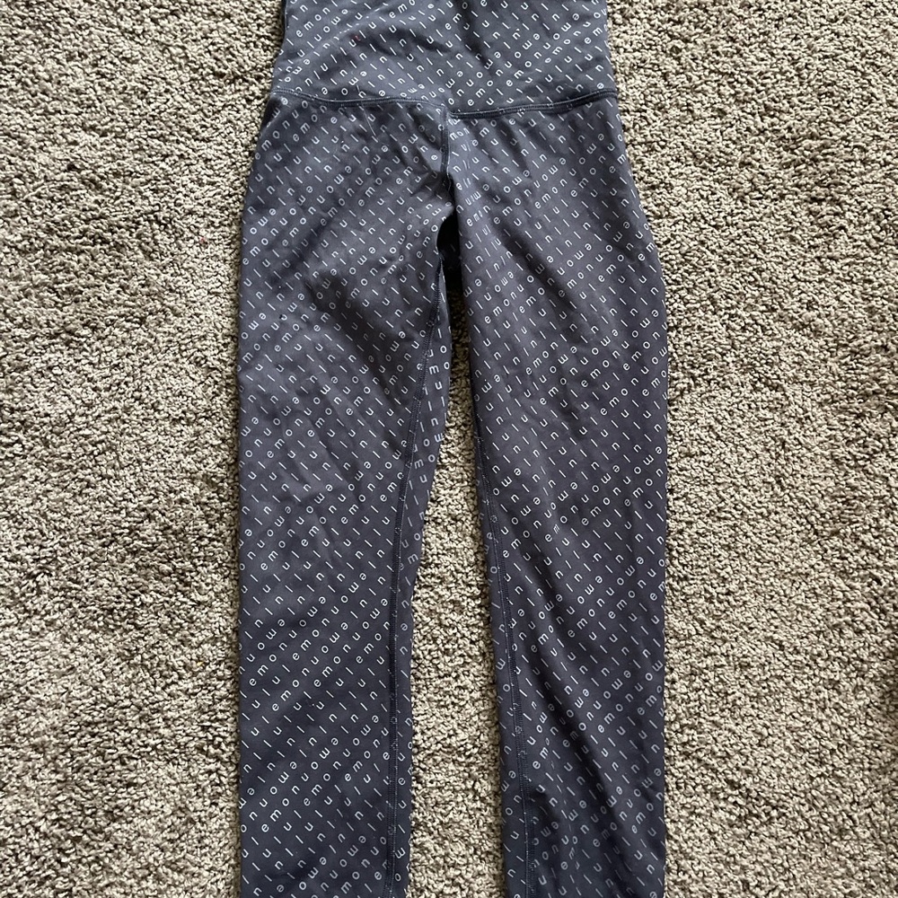Lululemon Athletica Black Patterned Leggings